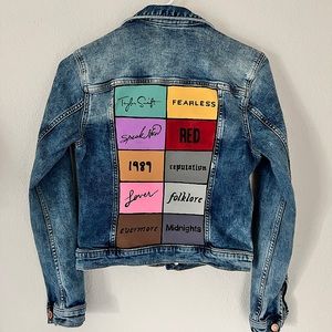 Hand Painted Taylor Swift Eras Jean Jacket